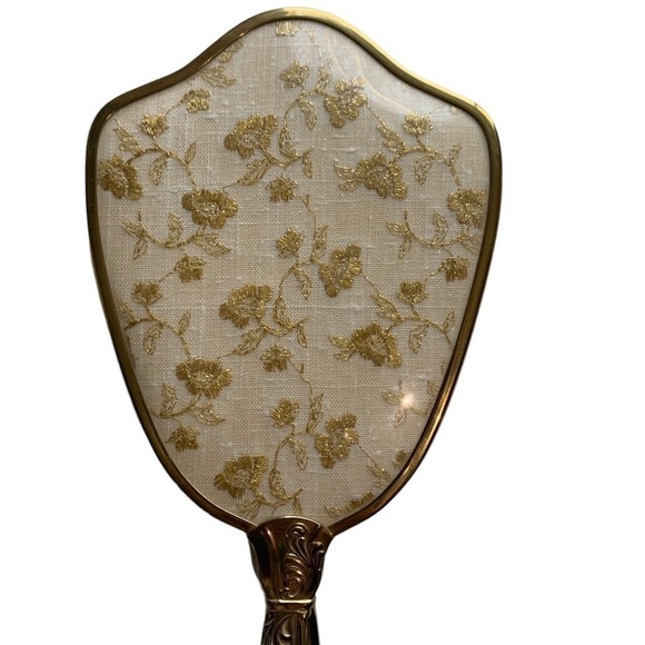 Vintage Gold tone Vanity Mirror Brush Comb Three Piece Set - Picture 2 of 5